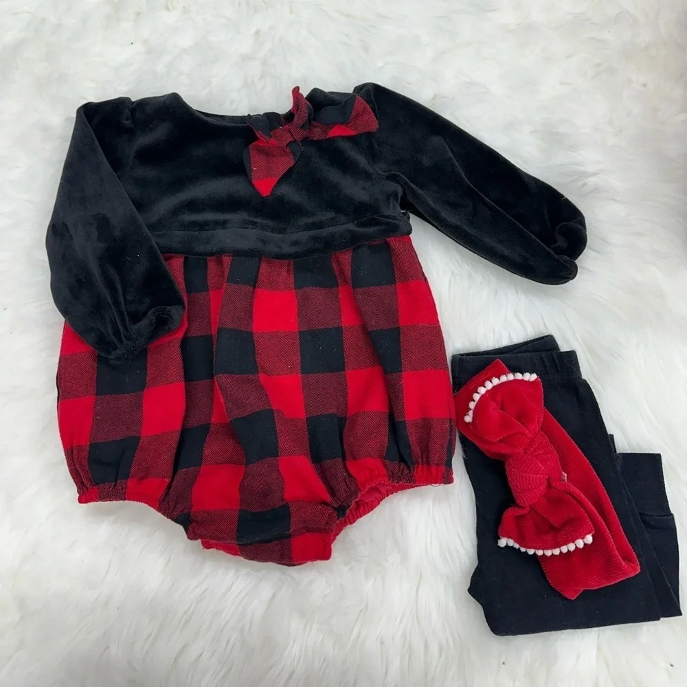 Baby Girl Matching Outfit 6-9 Months  Three piece set